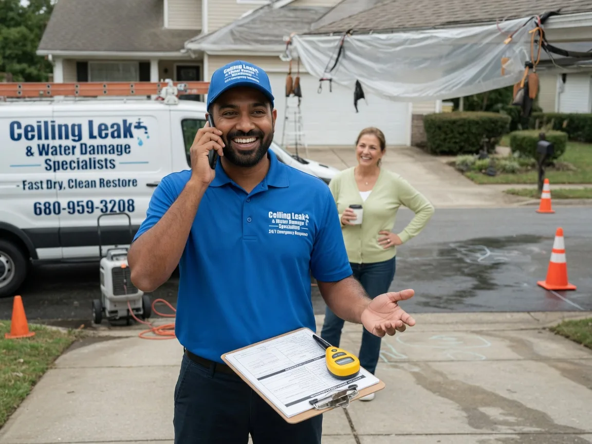 Ceiling Leak Cleanup Caddo, TX FAQs